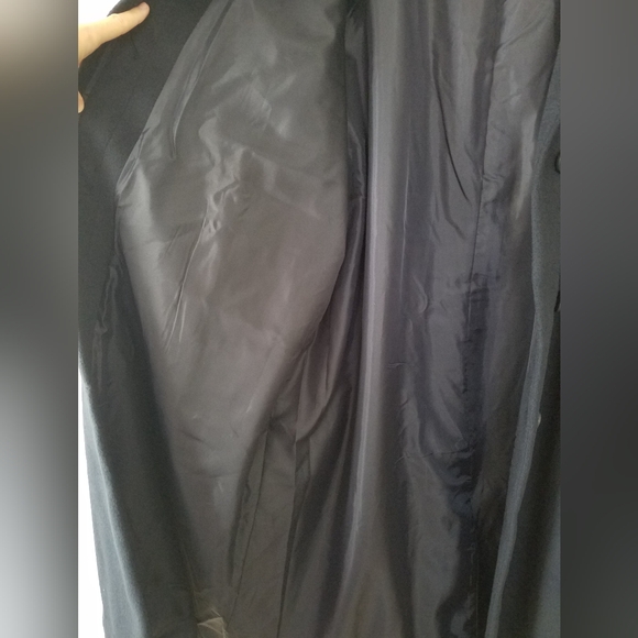 NWOT ASOS DESIGN Top Collar Boyfriend Coat Navy Size Medium - Picture 8 of 12